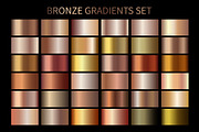 Set of Bronze Gradients .AI .GRD