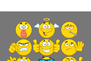 Cartoon Emoji Face. Collection