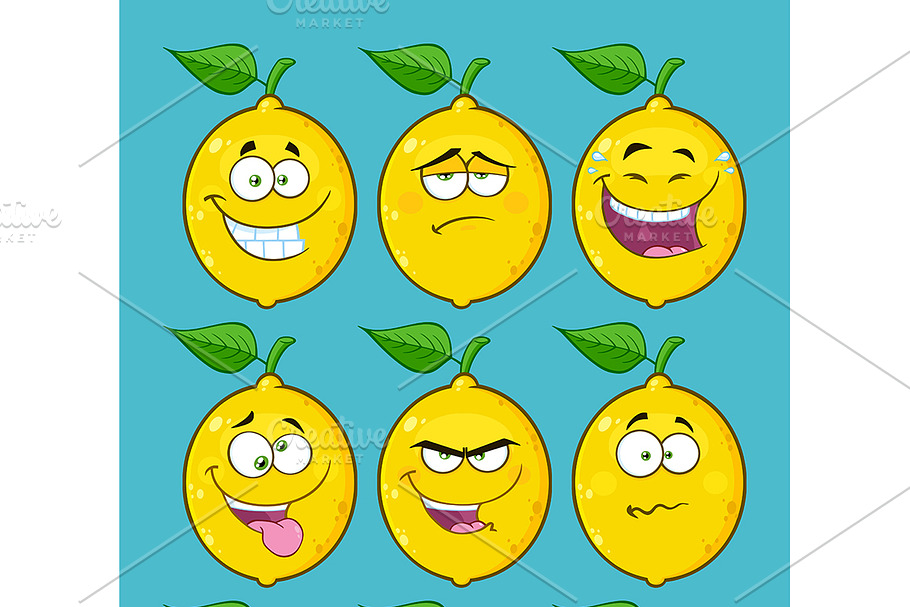 Lemon Fruit. Collection Set 2  in Illustrations - product preview 8