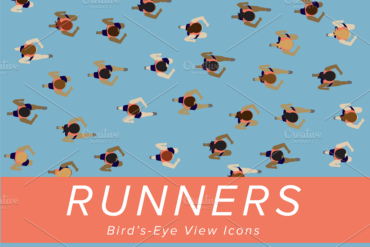 Runner Illustrative Icons in Illustrations - product preview 8