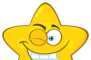 Smiling Yellow Star Character