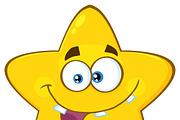 Crazy Yellow Star Character