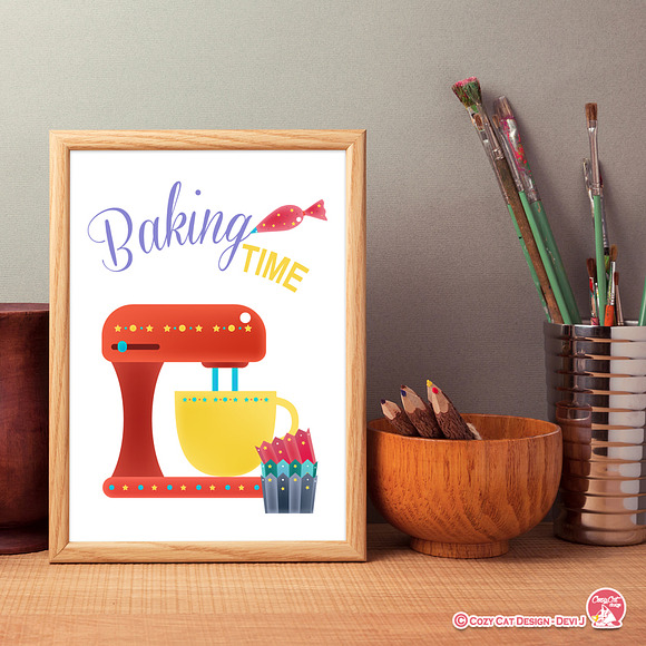 Digital Clipart Baking in Illustrations - product preview 2