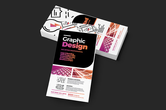 Graphic Designer DL Card Template in Card Templates - product preview 2