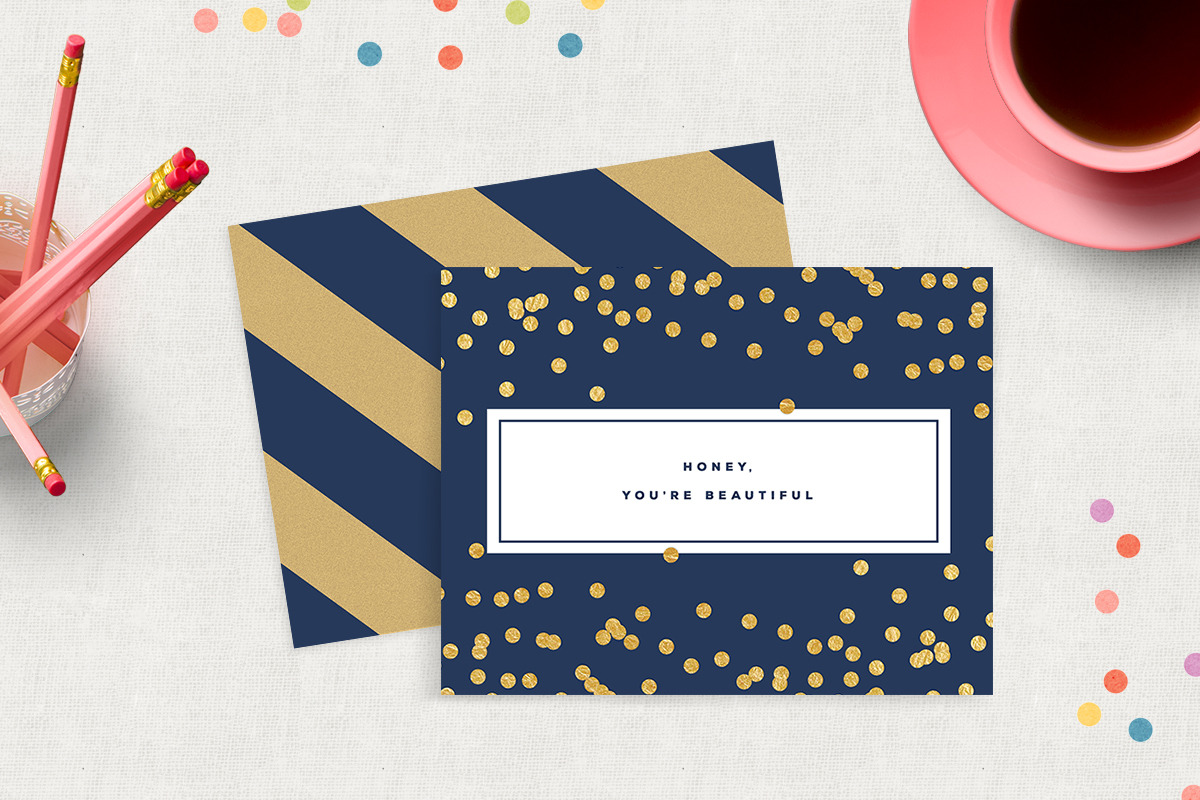 Printable Just Because Greeting Card Creative Stationery Templates