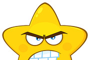 Angry Yellow Star Character