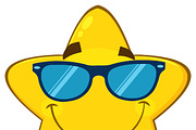 Smiling Yellow Star With Sunglasses