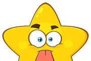 Funny Yellow Star Character