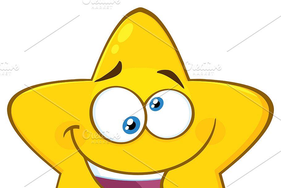 Mad Yellow Star Character  in Illustrations - product preview 8