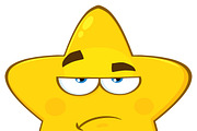 Yellow Star With Sadness Expression