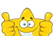 Yellow Star Giving Two Thumbs Up