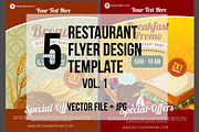 5 Restaurant Flyer Template vol.1