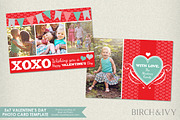 Valentine's Day Photo Card Template