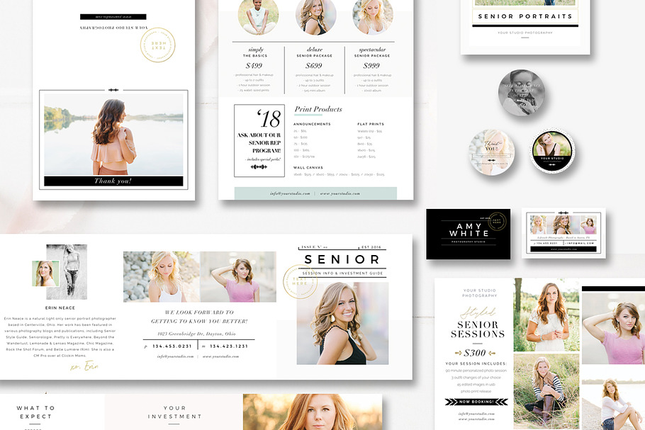 Senior Photographer Marketing Set in Magazine Templates - product preview 8