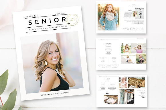 Senior Photographer Marketing Set in Magazine Templates - product preview 1