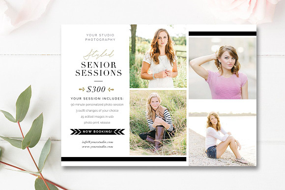 Senior Photographer Marketing Set in Magazine Templates - product preview 3