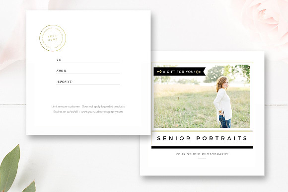 Senior Photographer Marketing Set in Magazine Templates - product preview 4
