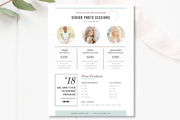 Senior Photographer Marketing Set in Magazine Templates - product preview 8