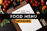 Vintage food menu MockUps