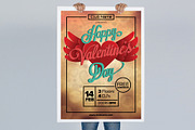 Holding Valentines Poster Mockup