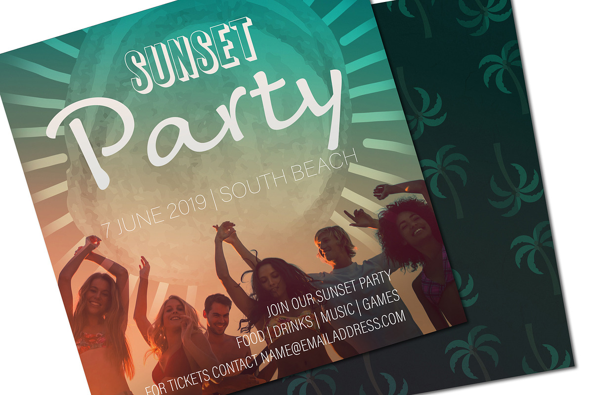 Party Poster Leaflet Mockup in Card Templates - product preview 8