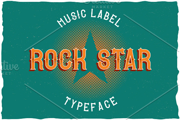 Rock Star Vintage Label Typeface in Display Fonts - product preview 2