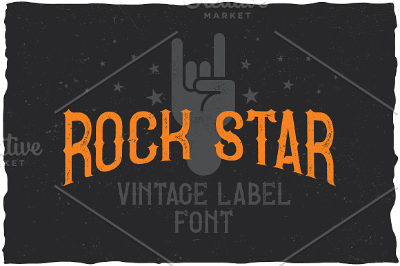 Rock Star Vintage Label Typeface in Display Fonts - product preview 5