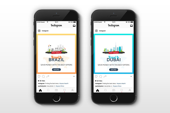 Travel Social Media Pack in Instagram Templates - product preview 2