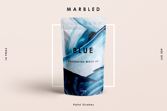 Blue Marbled; Paint Strokes in Objects - product preview 1