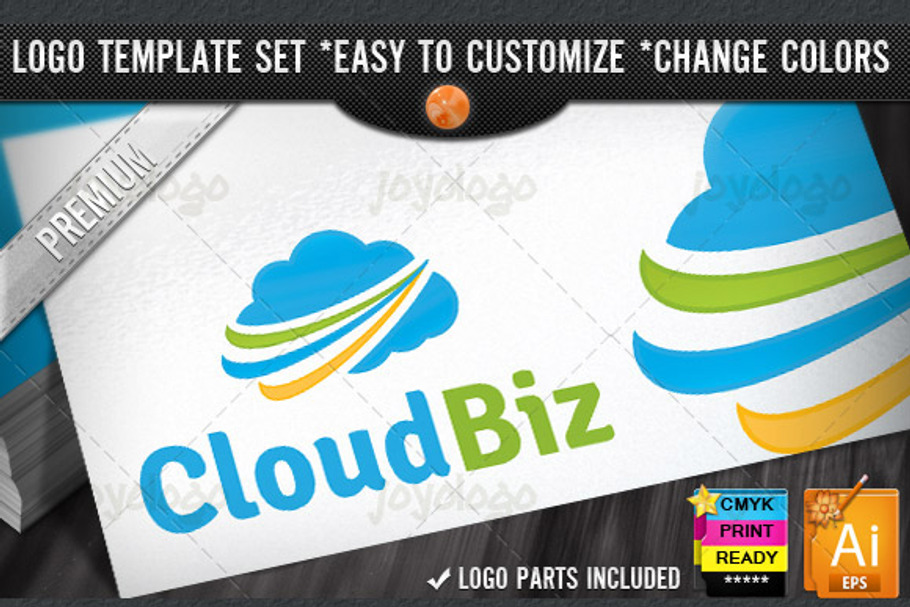 IT Business Cloud Service Logo in Logo Templates - product preview 8