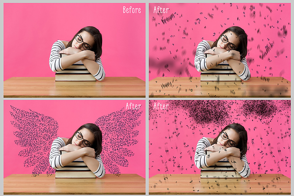 Scrambled letters photo overlays in Photoshop Brushes - product preview 8