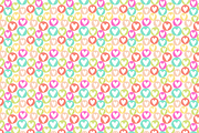 Hearts in Circles Vector Pattern