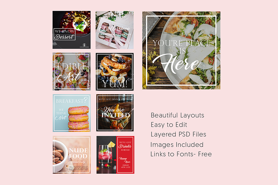 Cafe Themed Social Media Templates in Instagram Templates - product preview 8
