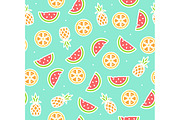 Fruit Background Pattern. Vector