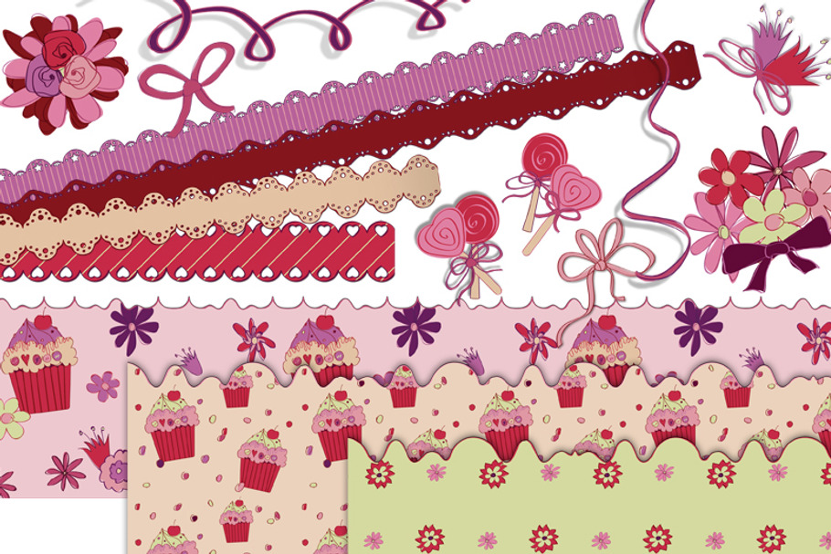 Valentines Day Pattern&Cliparts