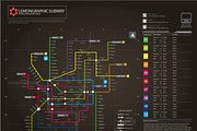 Neon subway map information design
