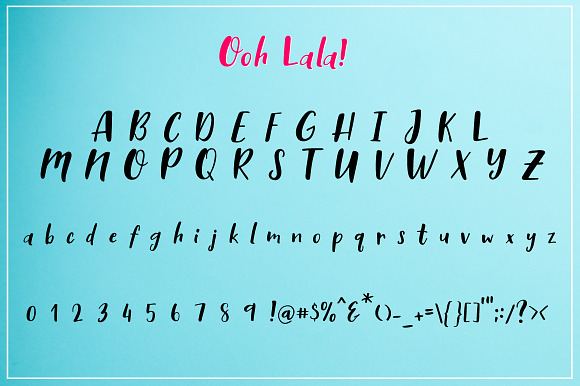 Ooh Lala | Hand Lettering font in Display Fonts - product preview 5