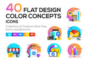 Multi Color Conceptual icons