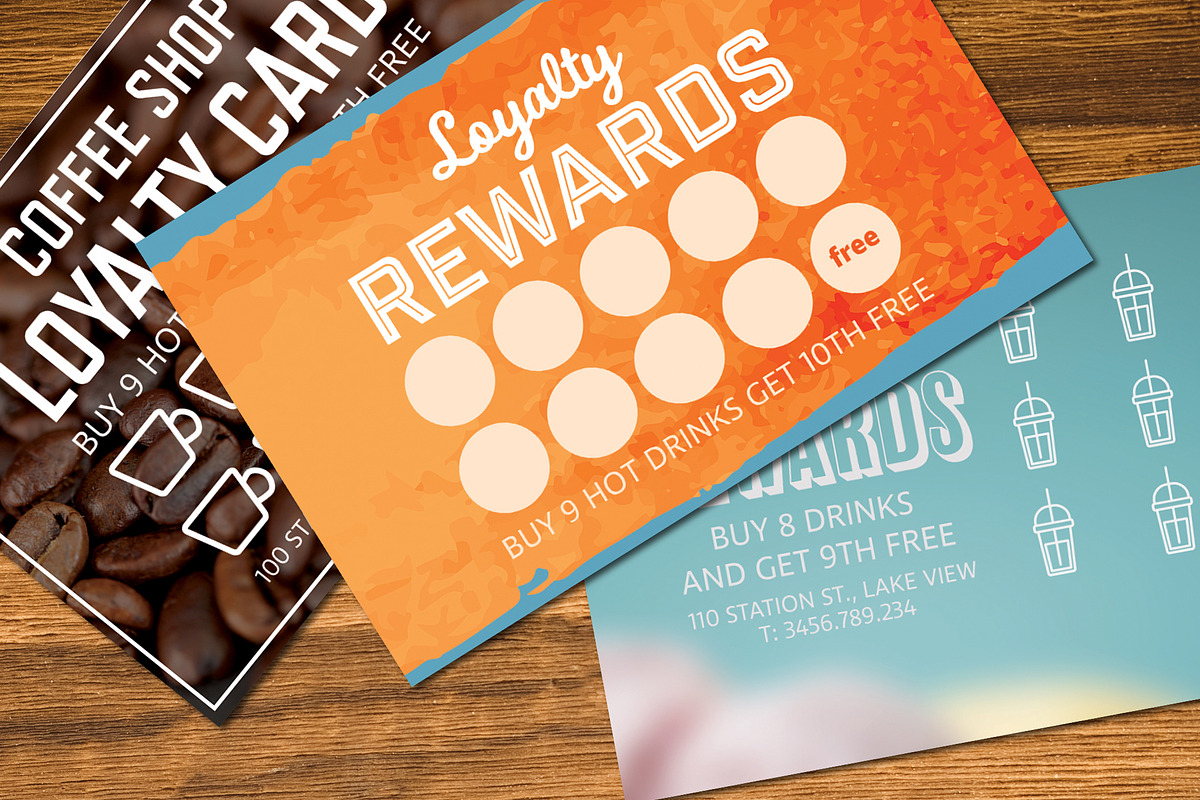 Loyalty Card Templates Mockup in Templates - product preview 8