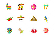 Mexico icon set