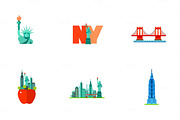 New York icon set