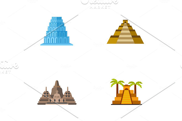 Pyramids icon set