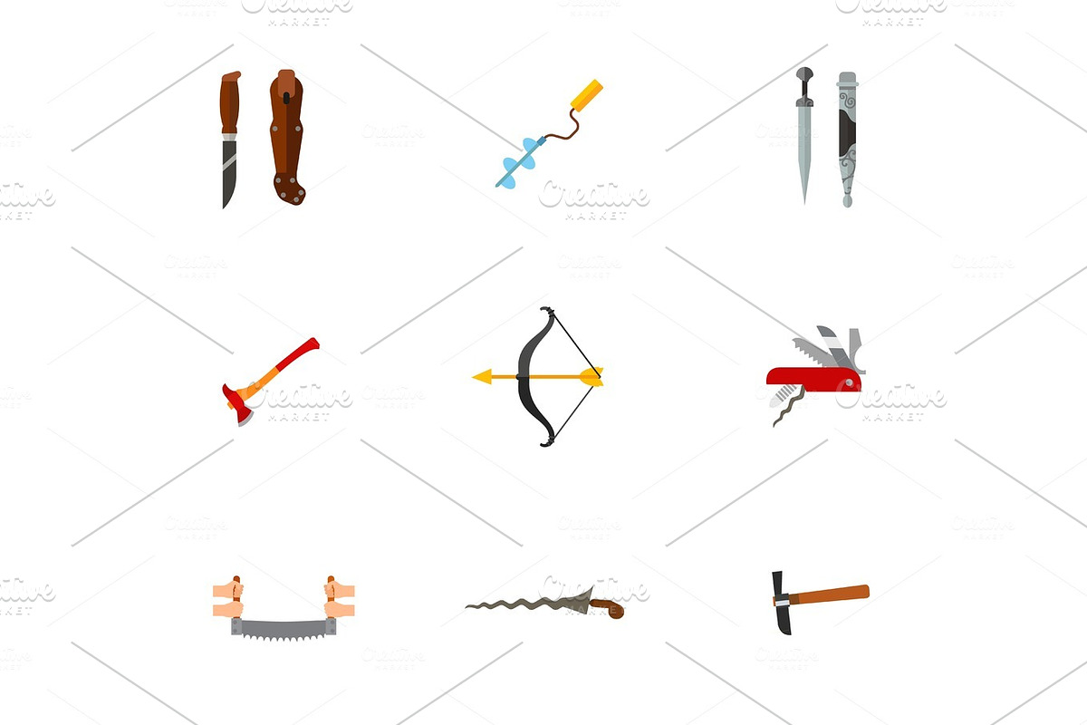 Sharps icon set in Objects - product preview 8