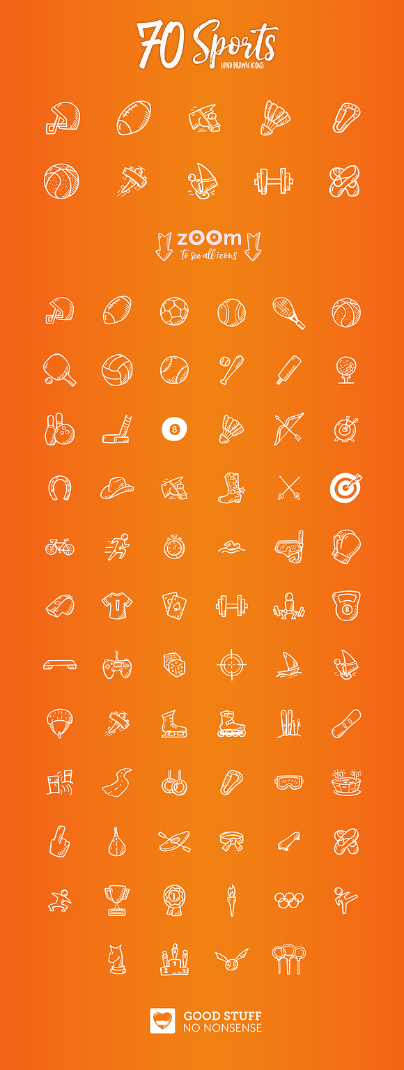 Sports - Hand Drawn Icons in Icons - product preview 1