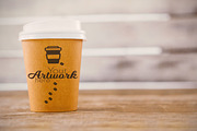 Coffee Cup With Graphic Mockup