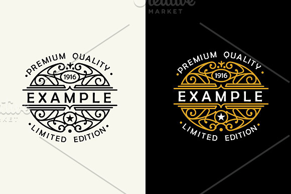 5 Art Nouveau Labels in Logo Templates - product preview 2