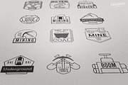 Mining Logo Vector Badges Set