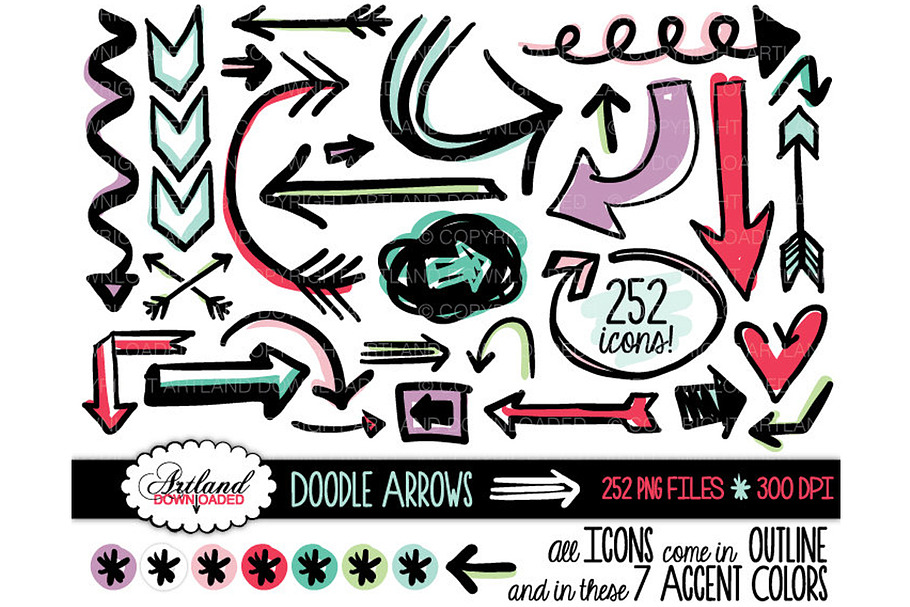 Doodle Arrows Clipart Value Pack