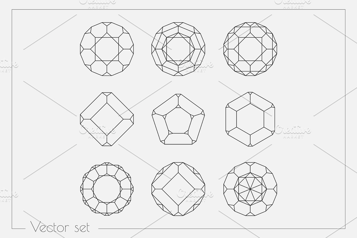 Linear shapes. Vector Crystals in Patterns - product preview 8