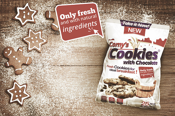 Cookie packaging design template in Templates - product preview 1